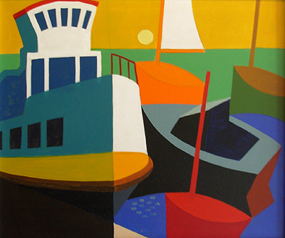 Nautical Painting -Ferry Boat