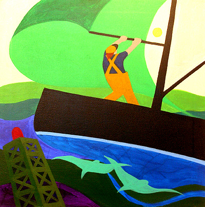 Nautical Painting -Fishing