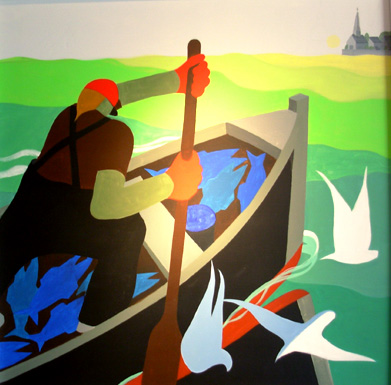 Nautical Painting -Fishing