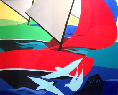 Nautical Painting -Fishing