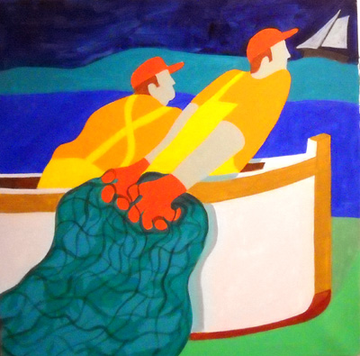 Nautical Painting -Fishing
