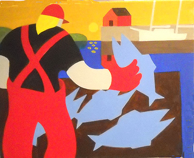 Nautical Painting -Fishing